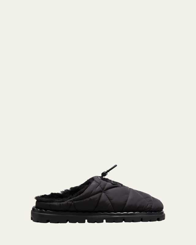 Rush Quilted Nylon Slipper Mules